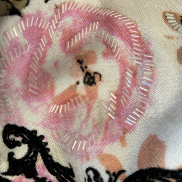 Lightweight Leo Guy Beaded and Sequin Cardigan Size M/L (French 6) - Picture 5 of 12